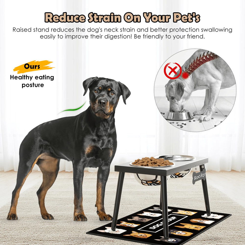 ADENGL splash-proof mat under bowls keeps floors clean and dry.