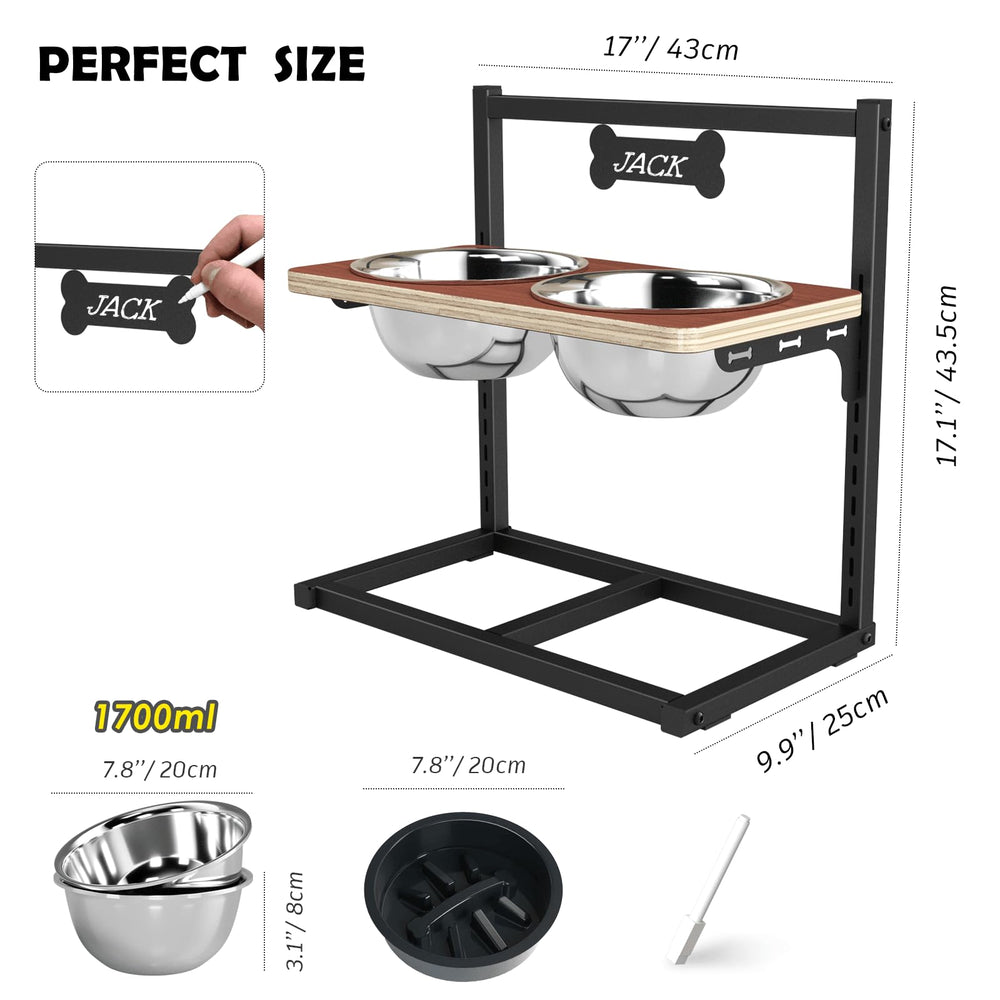 ADENGL wooden-metal stand demonstrates sturdy construction for daily use by active pets.