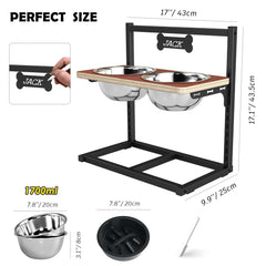 ADENGL wooden-metal stand demonstrates sturdy construction for daily use by active pets.