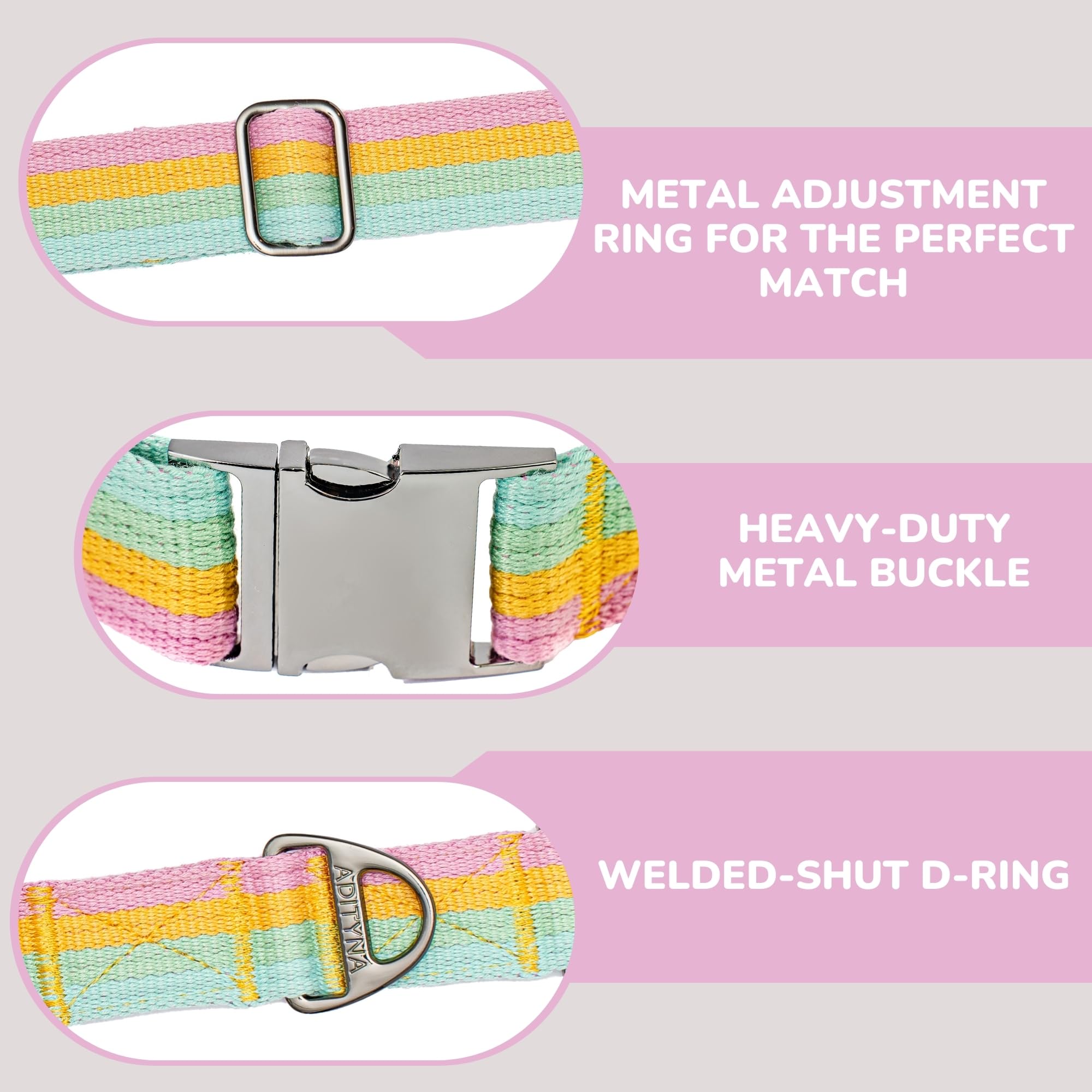 ADITYNA heavy-duty buckle closeup highlighting durable metal clasp for daily wear