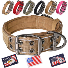 ADITYNA heavy-duty dog collar with handle for training and walking.