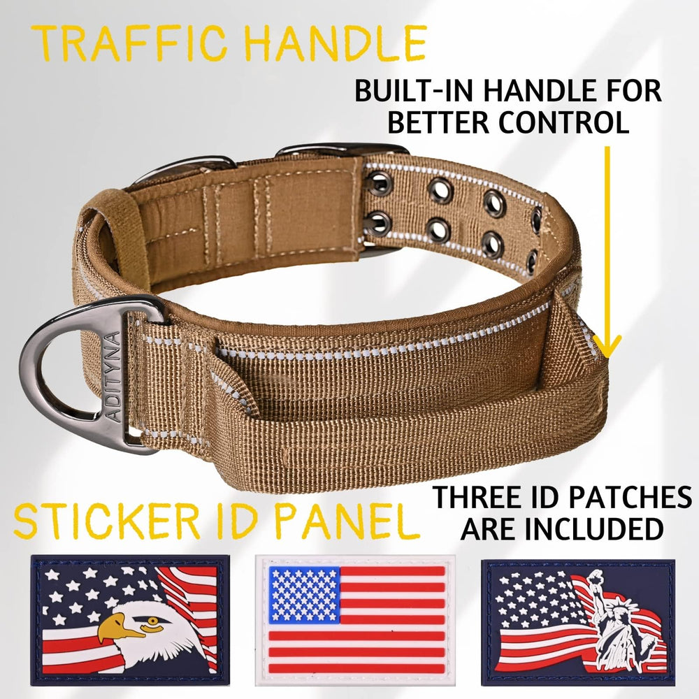 ADITYNA wide neoprene padded collar for large dogs' comfort.