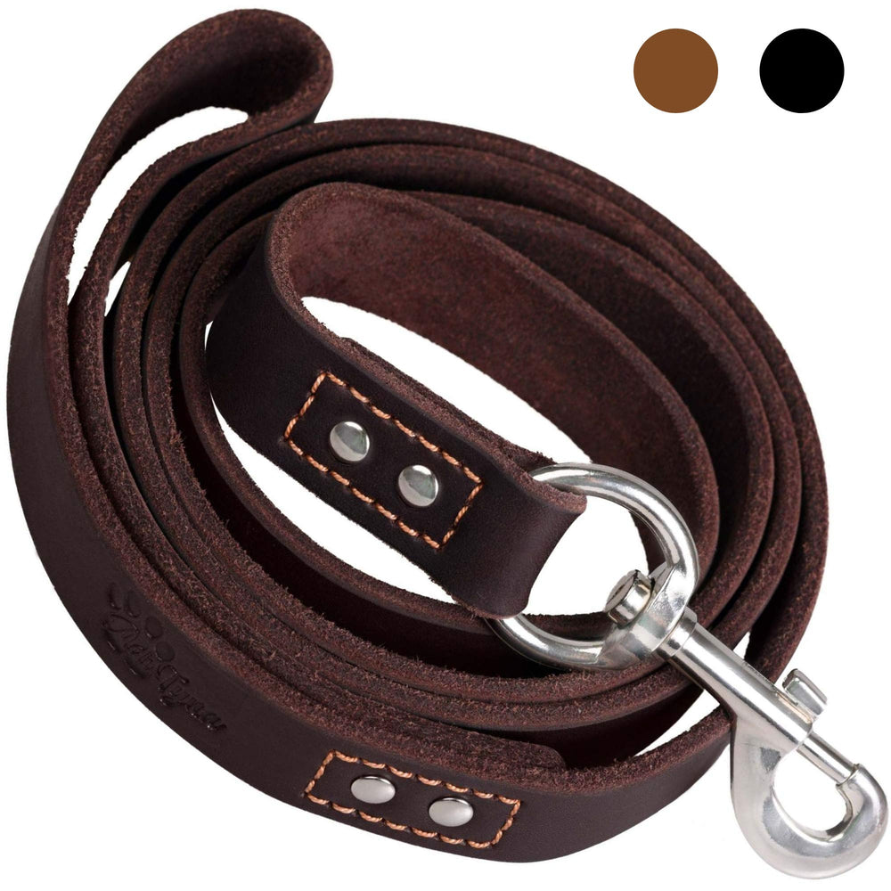 ADITYNA leather leash includes USA-based support and a 2-year guarantee.