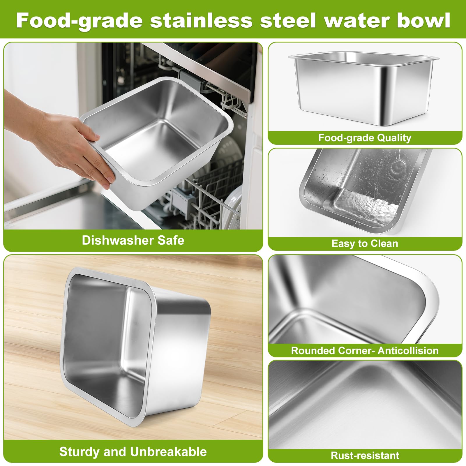 Adjustable Height Elevated Dog Water Bowl 10-inch height displays mid-level option for medium dogs.