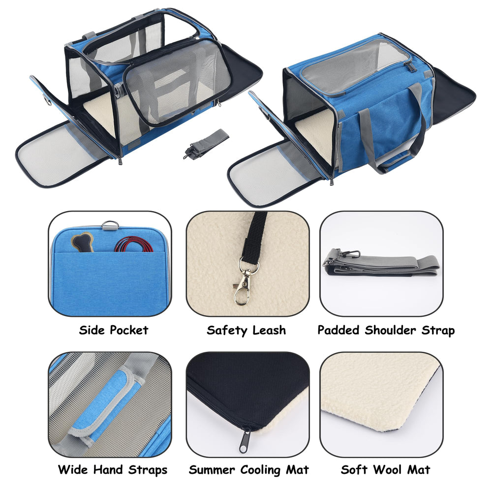 Adkyop soft sided carrier roller shutter calms nervous pets