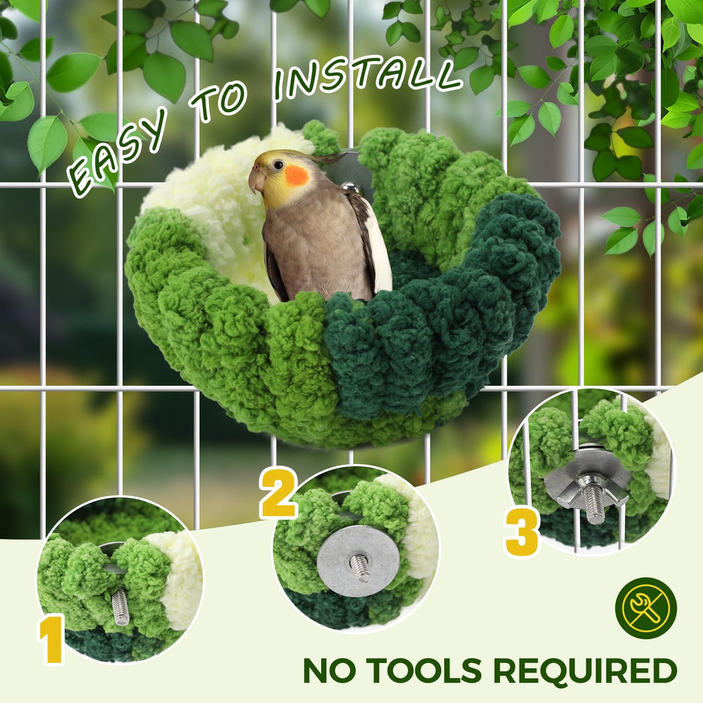 Admaison bird nest plush material close-up highlights soft warmth for winter rest