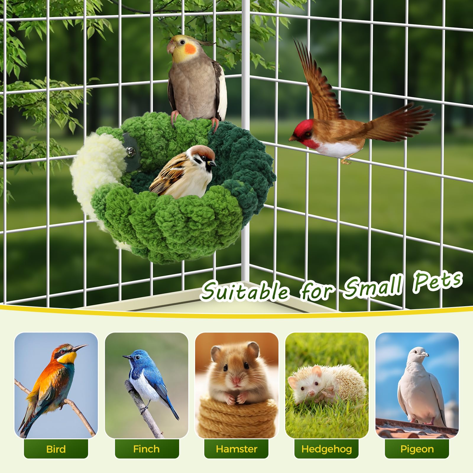 Admaison bird nest outdoors hanging option demonstrates versatile use in calm outdoor spaces