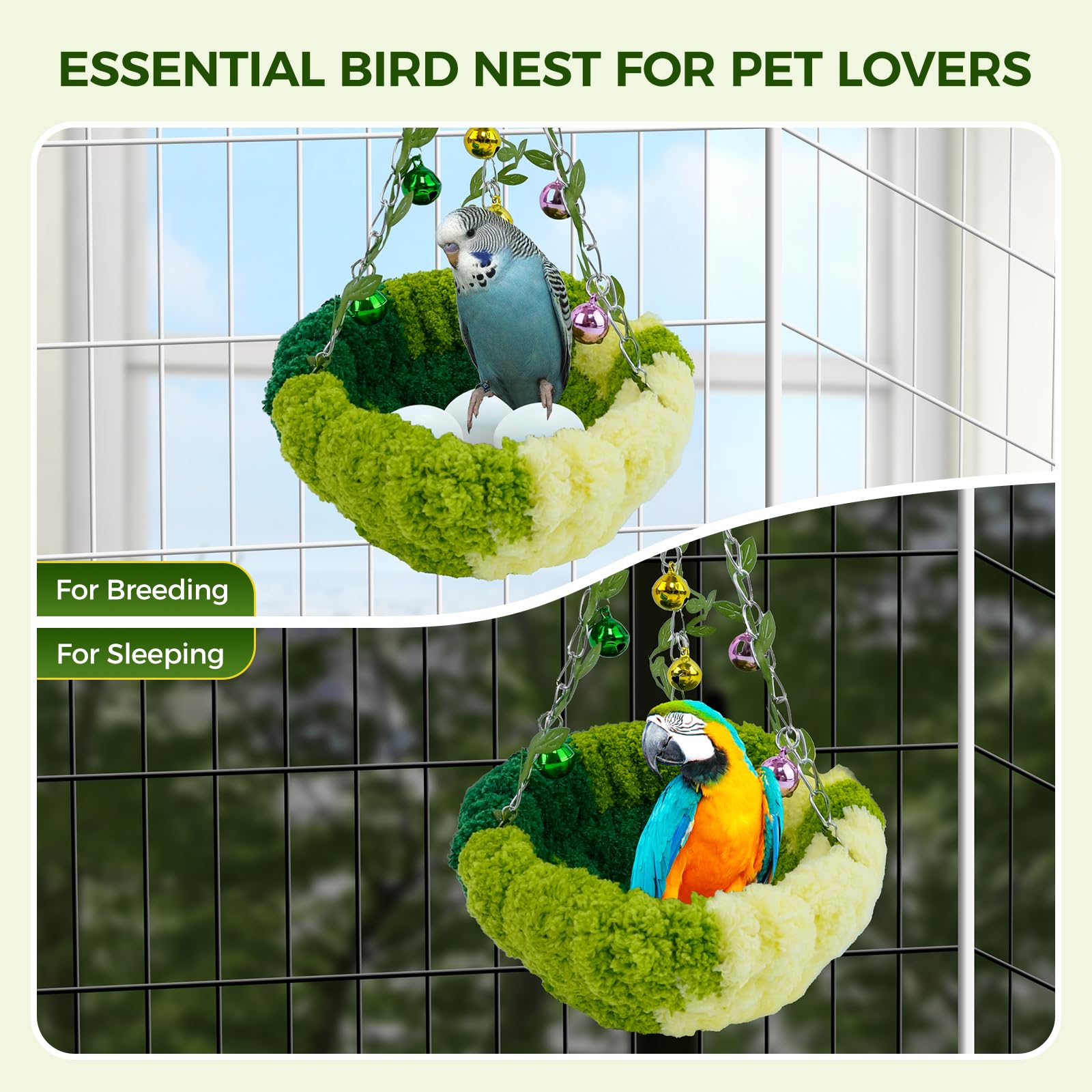 Admaison green nest natural design provides a familiar nesting vibe.