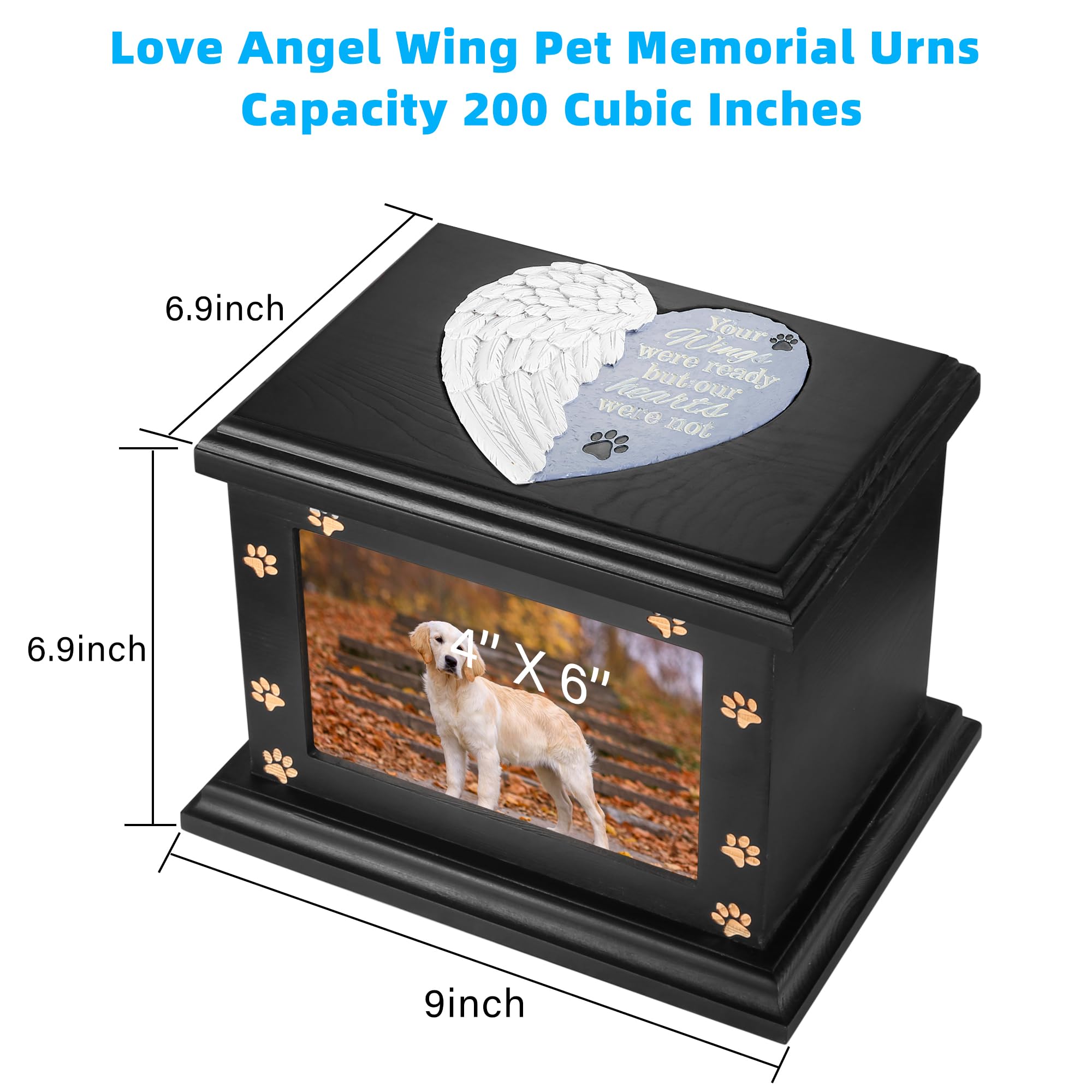 ADMLC pet memorial urn front photo slot preserves memories beautifully.