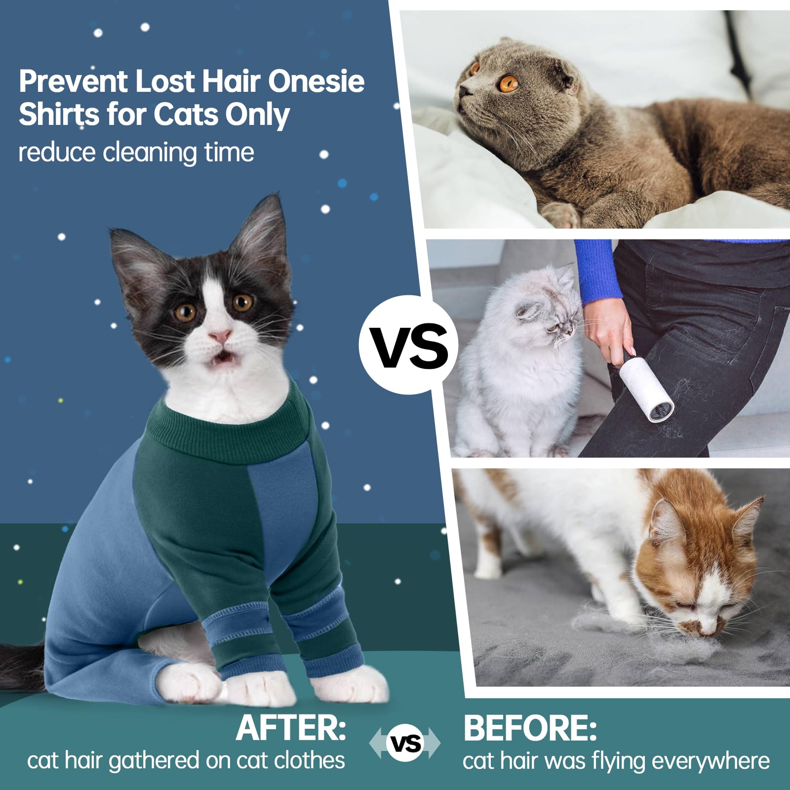 ADNIKIA cat bodysuit daily wear breathable comfort for indoor use
