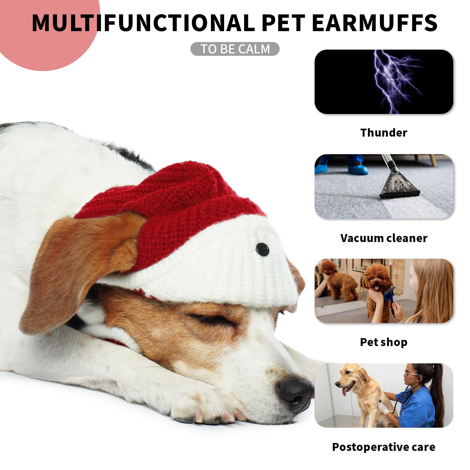 ADNIKIA dog winter hat noise protection helps calmer strolls during noisy events.