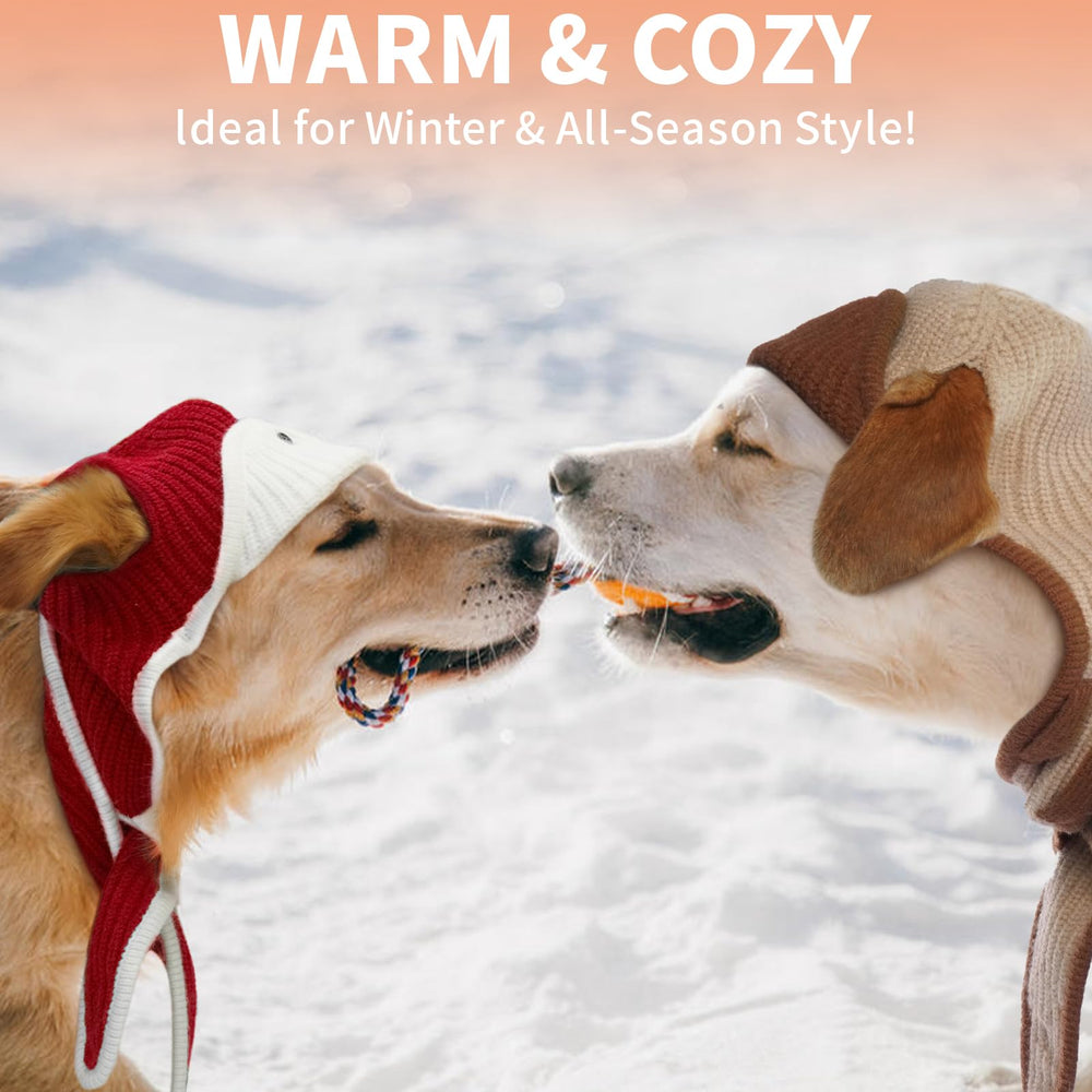 ADNIKIA dog winter hat stylish accessory adds vintage flair to cold-weather outfits.