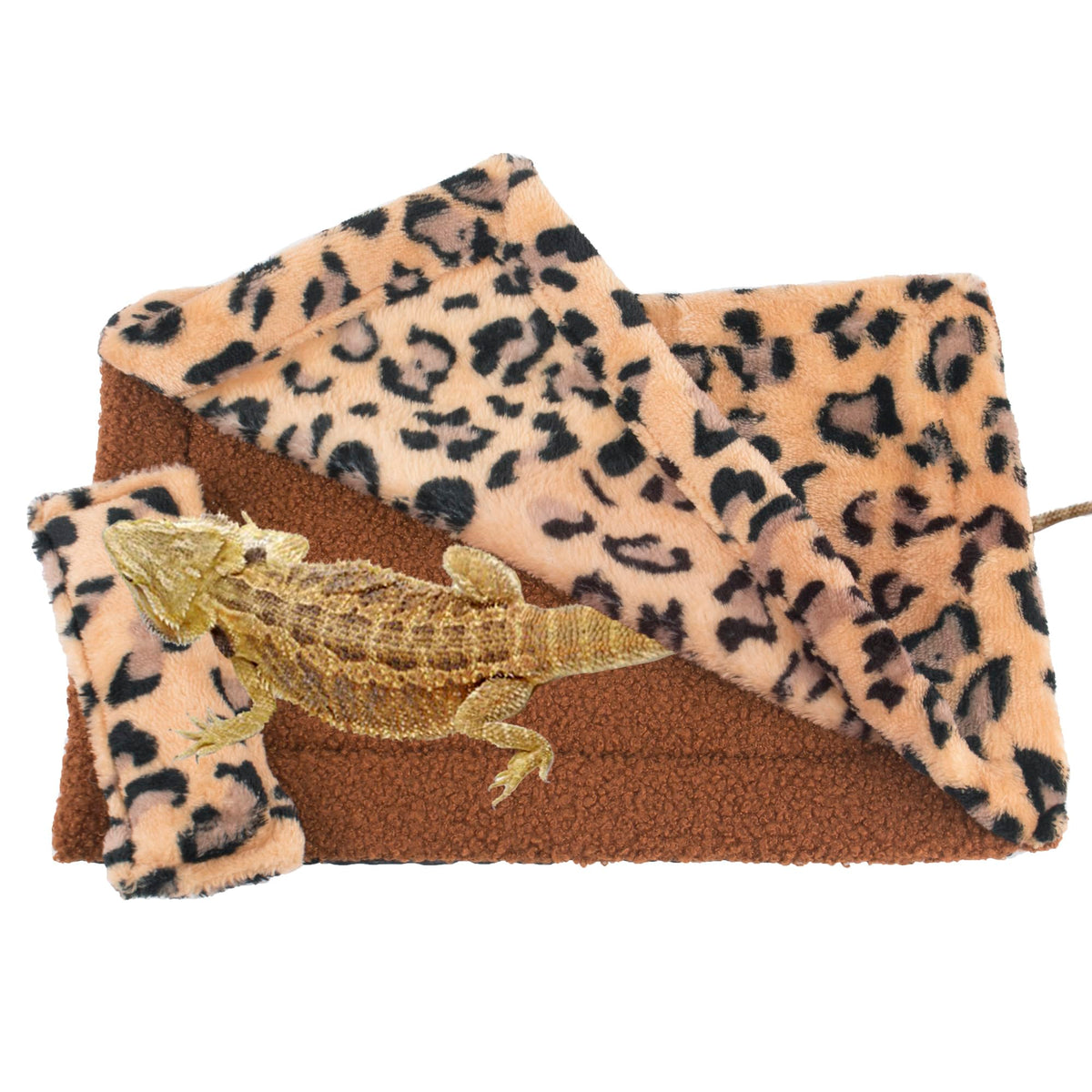 ADOGGYGO Bearded Dragon Bed cover closeup shows soft fabric and warmth ideal for sleeping