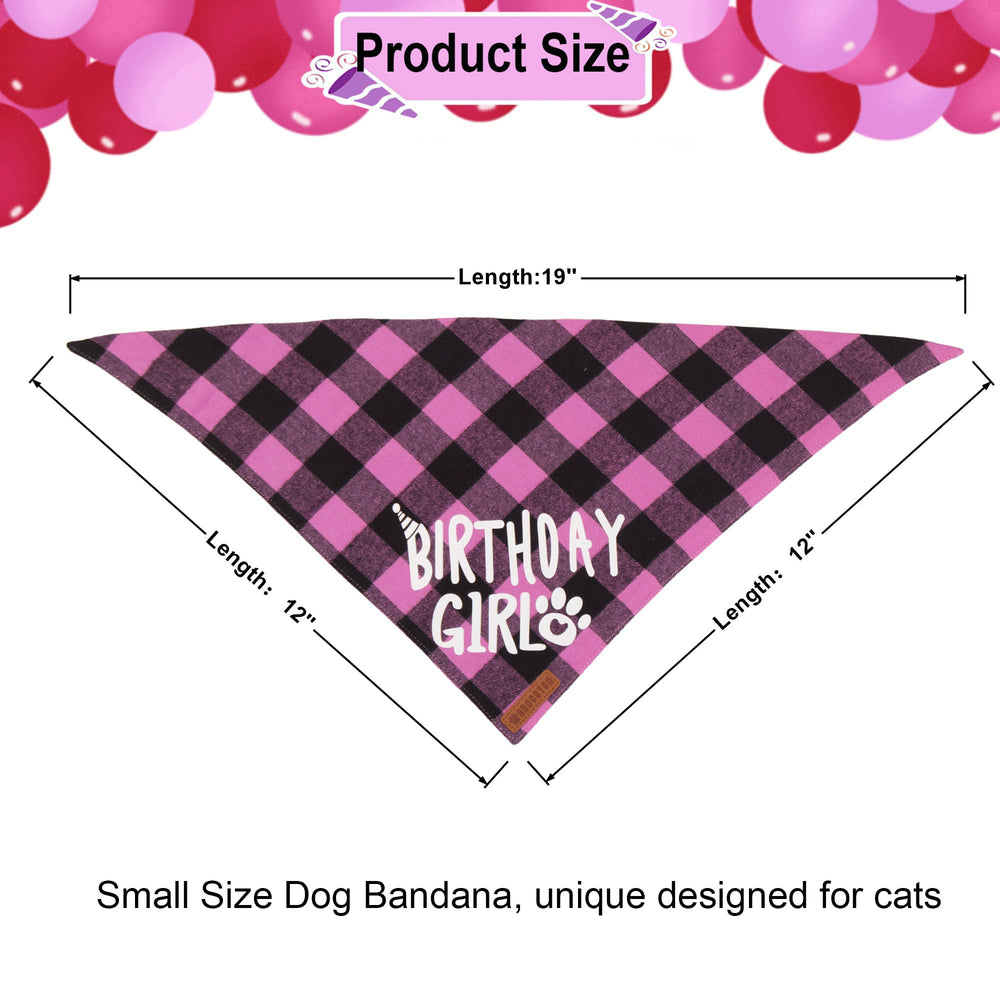 ADOGGYGO cat birthday party set includes hat, bandana, and bowtie for coordinated styling.