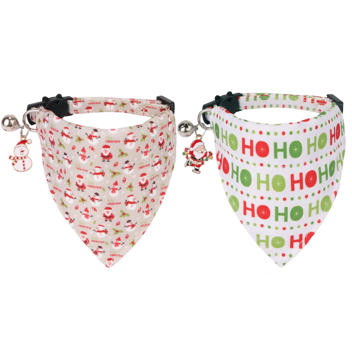 ADOGGYGO Christmas cat collar with bandana worn for festive appeal and easy ID