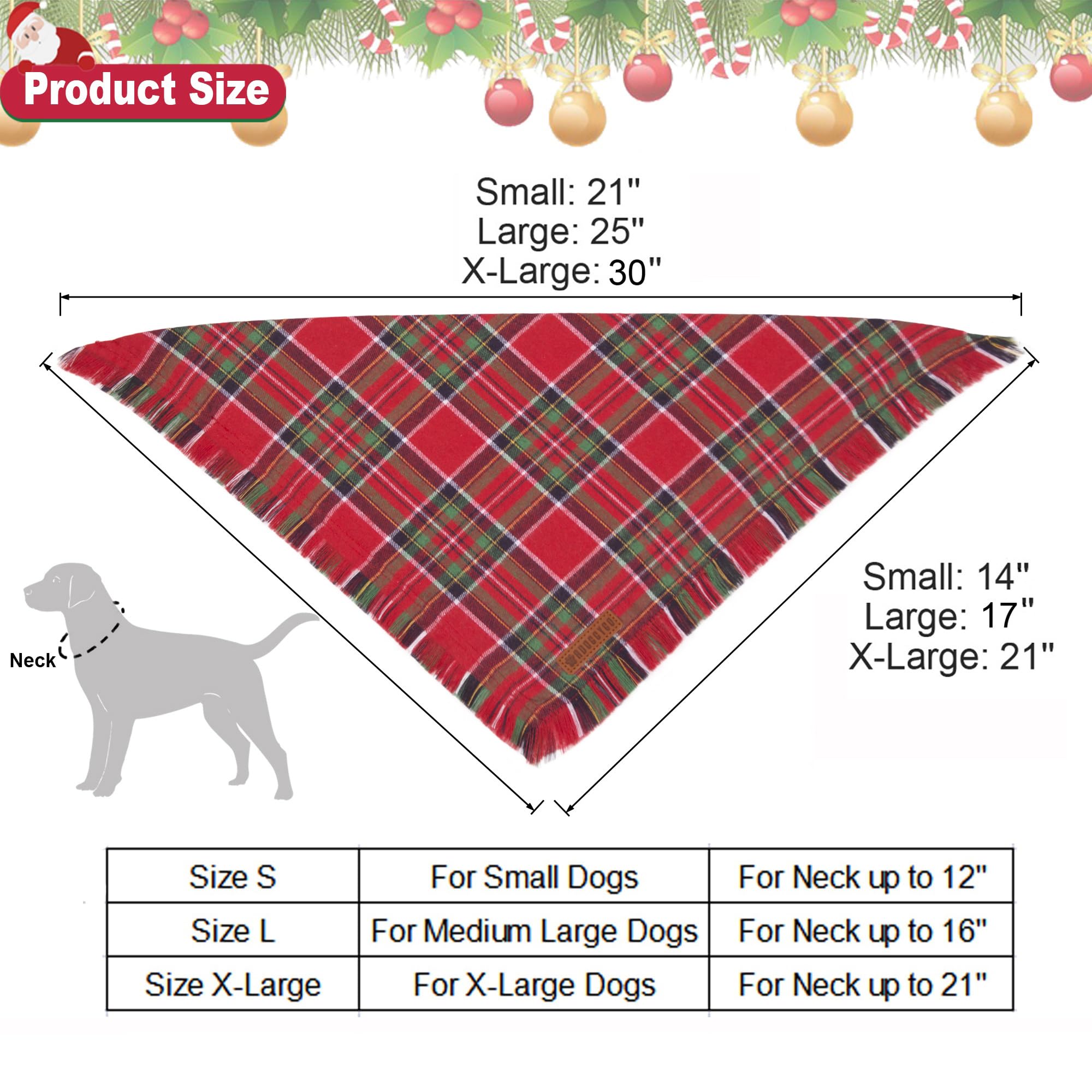 ADOGGYGO green plaid dog bandana on a medium-large dog during celebration.