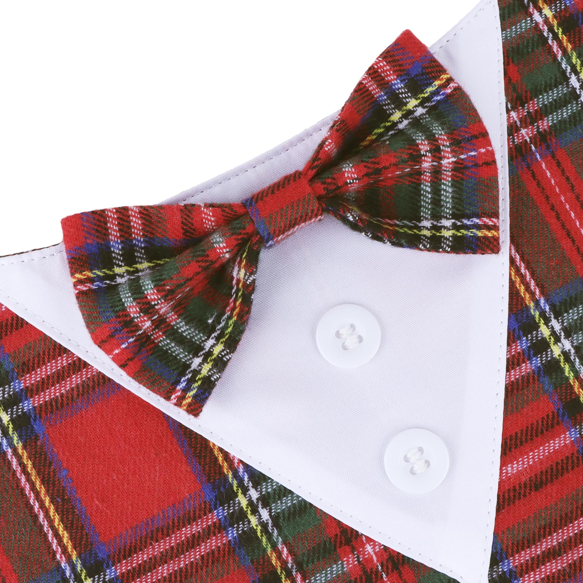 ADOGGYGO Christmas dog tuxedo bandana adjustable strap, ensures comfortable fit for XL breeds.