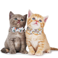 ADOGGYGO collar gato con pajarita extraíble, fácil de quitar para limpieza