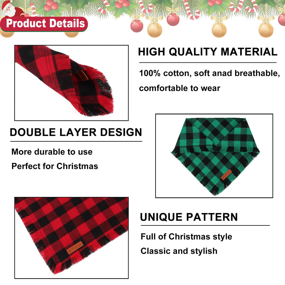 ADOGGYGO festive photo shoot accessory for red-green plaid delight