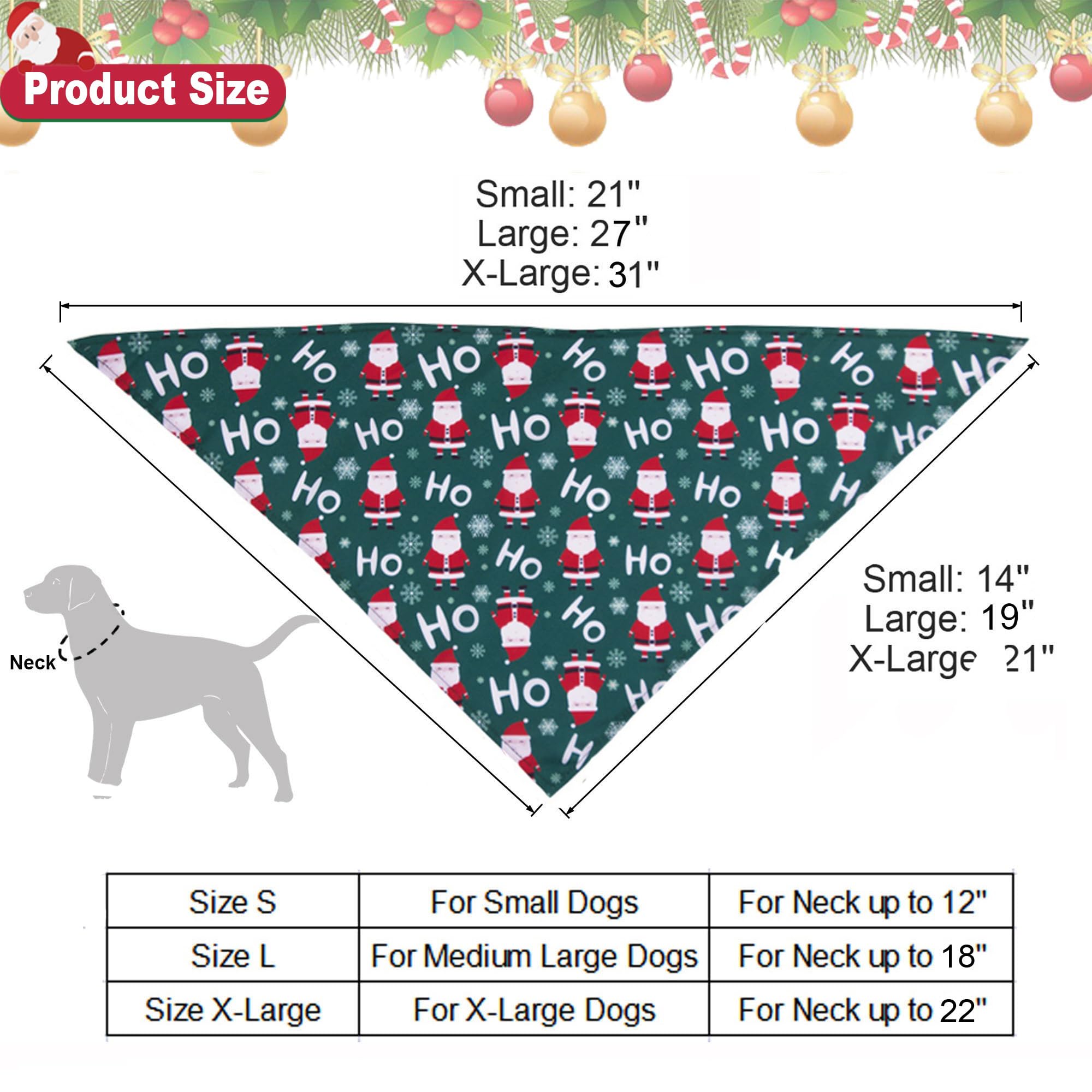ADOGGYGO Christmas tree-pattern bandana ideal for festive pet photos