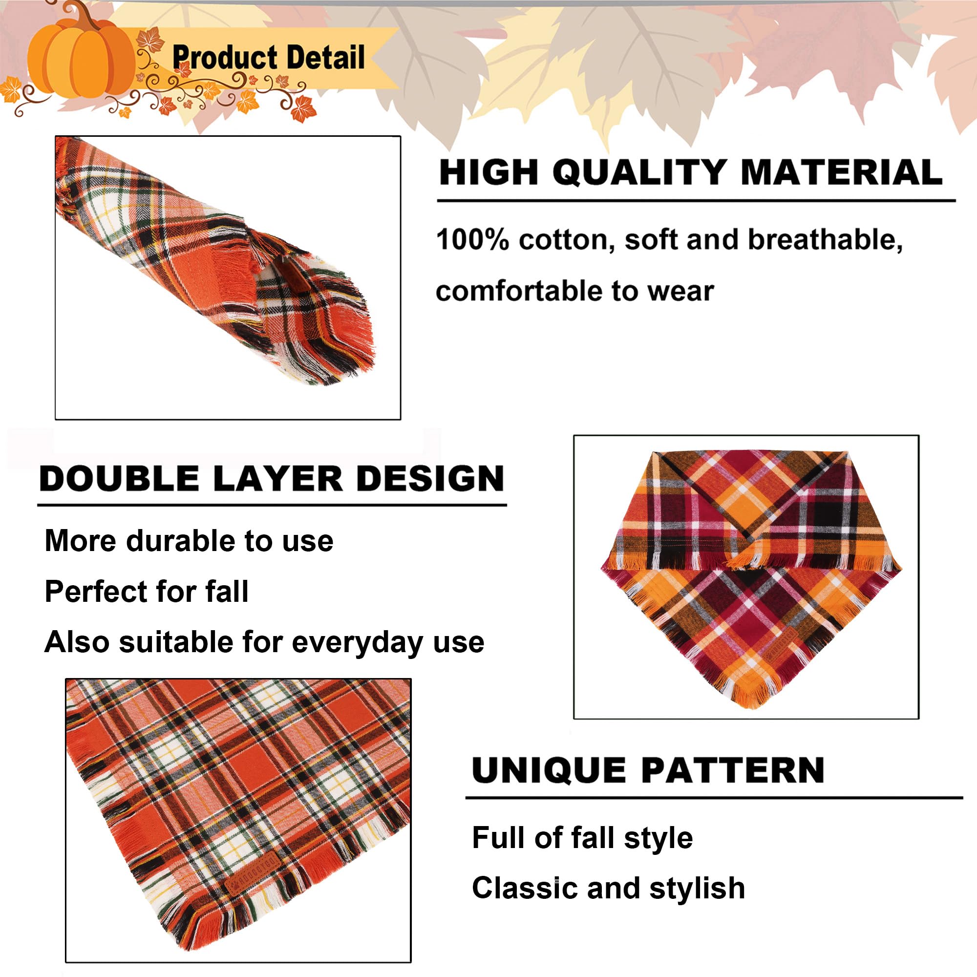 ADOGGYGO dog bandana Halloween Thanksgiving pack, versatile gifting for pets