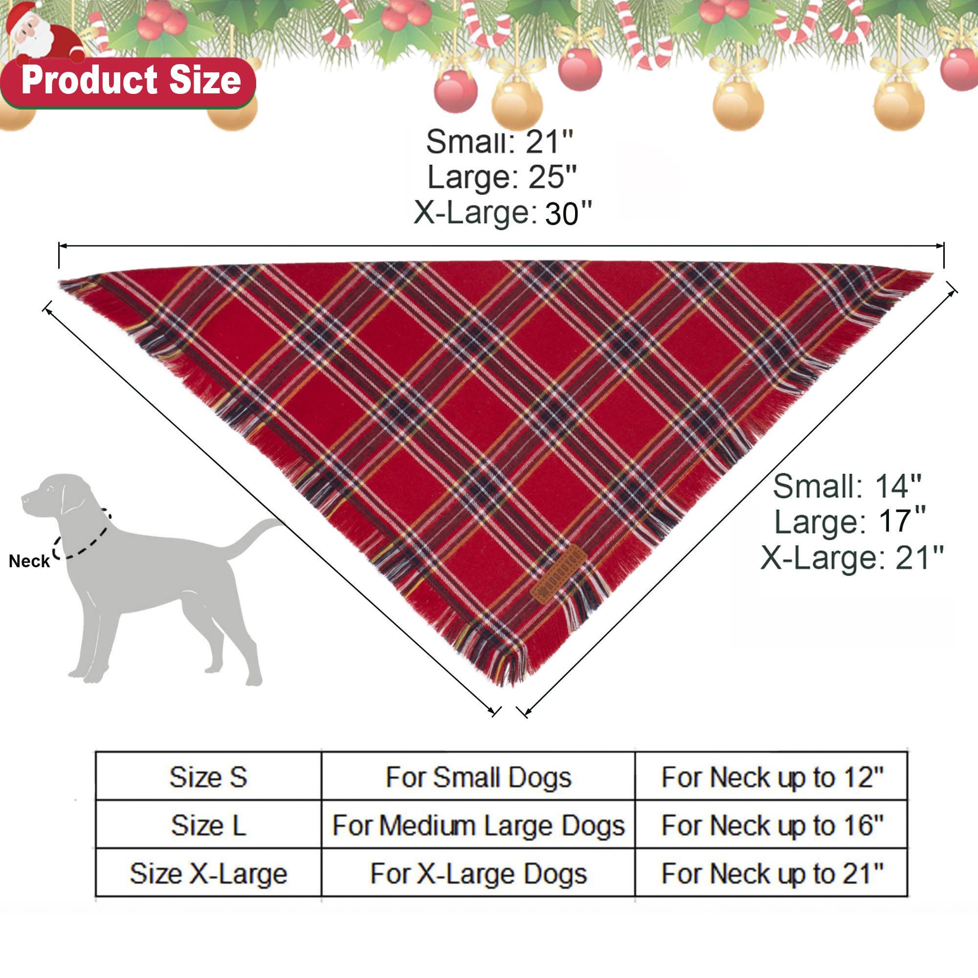 ADOGGYGO dog bandana size guide for safe, comfortable fit.
