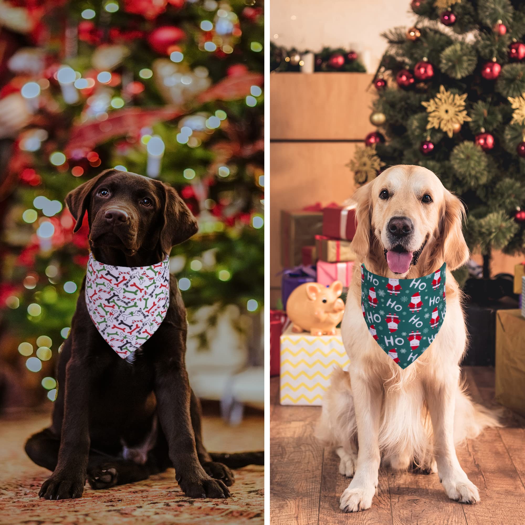 ADOGGYGO snowflake-pattern bandana highlights cozy comfort during winter outings.