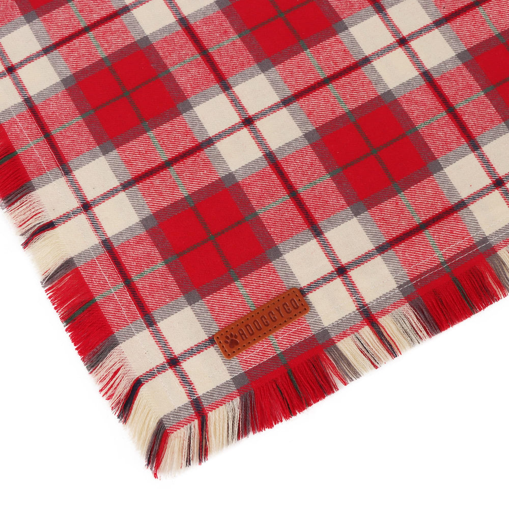 ADOGGYGO dog bandana on photoshoot-ready holiday look.