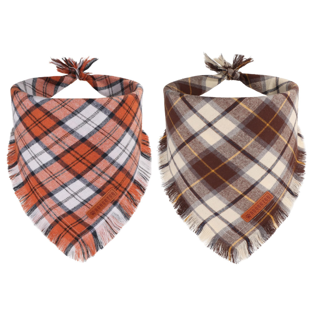 ADOGGYGO fall bandana with tassels edges enhances festive photoshoots.