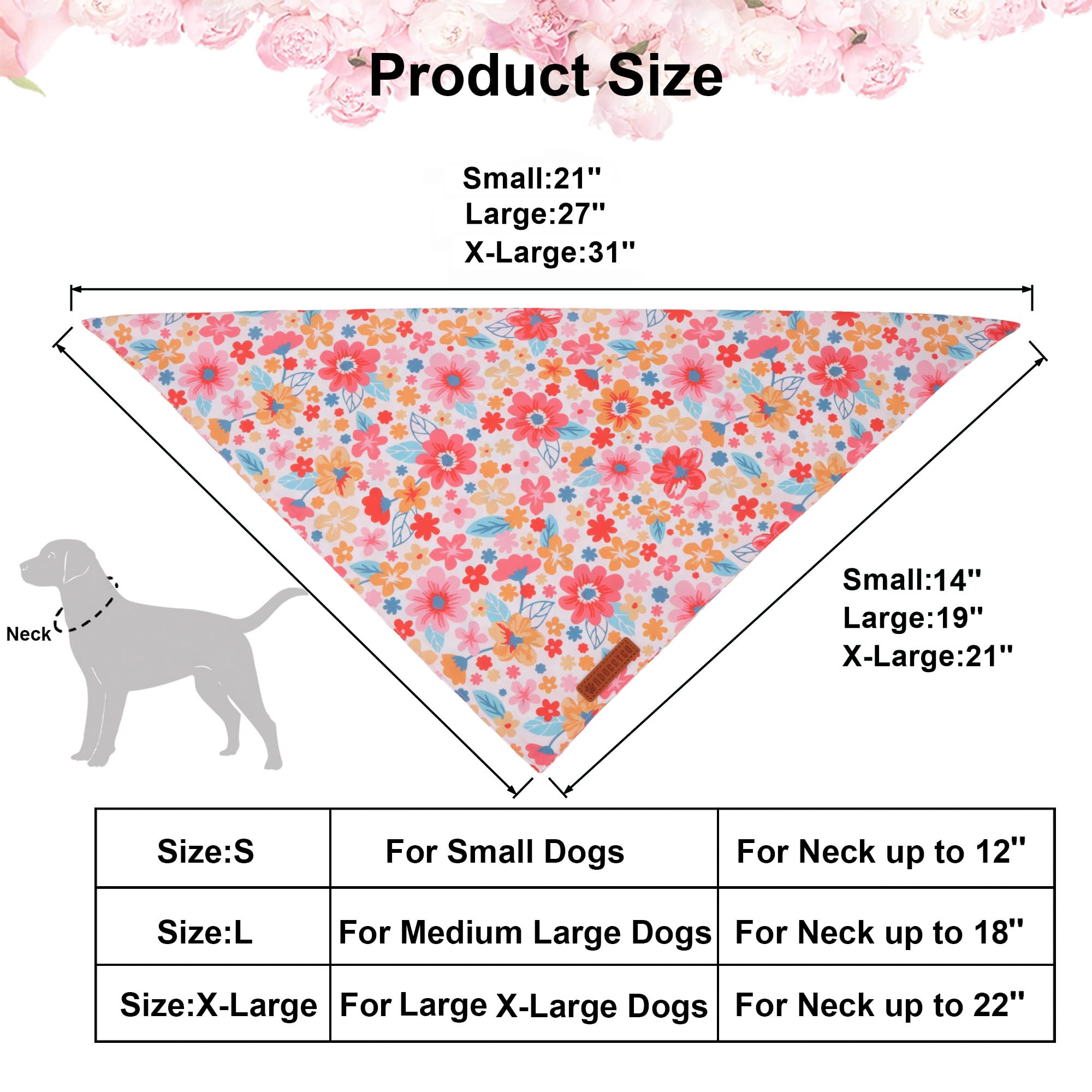 ADOGGYGO floral bandana ideal for weddings and photo shoots.