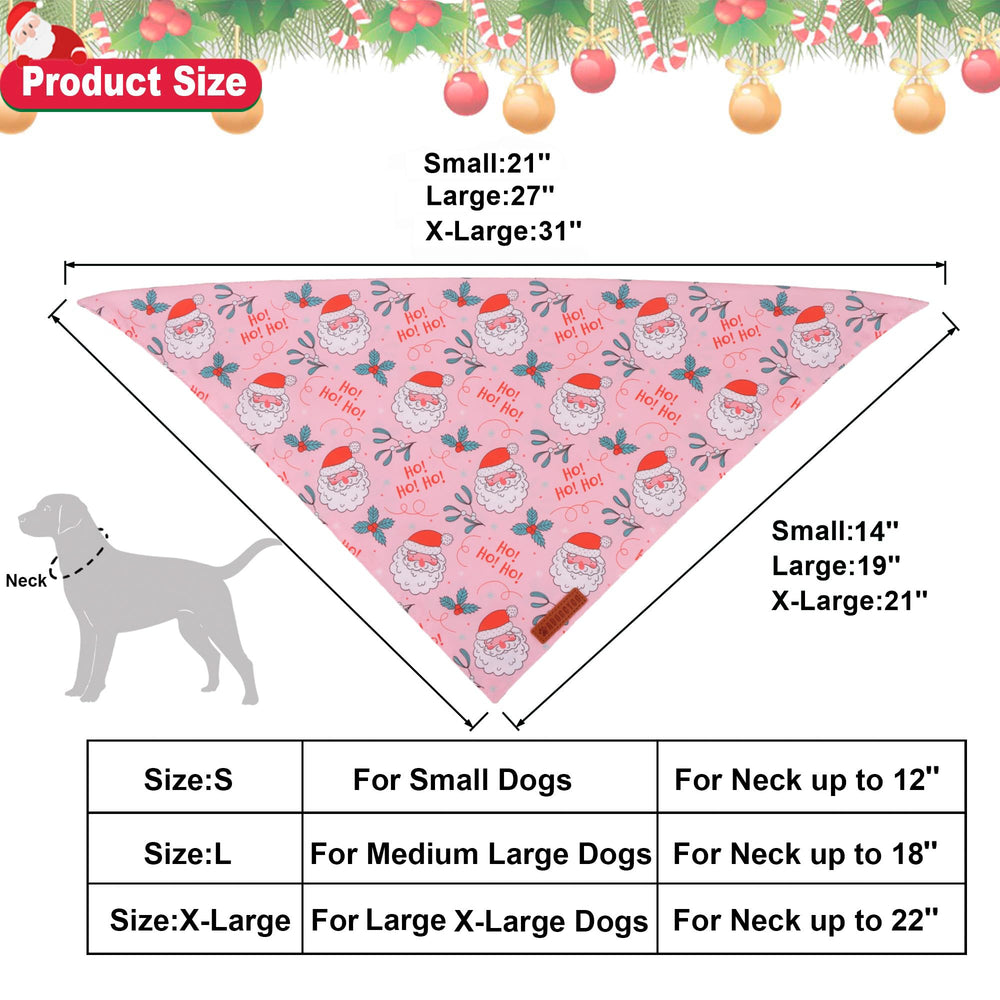 ADOGGYGO Pink Christmas dog scarf collection for versatile seasonal styling.