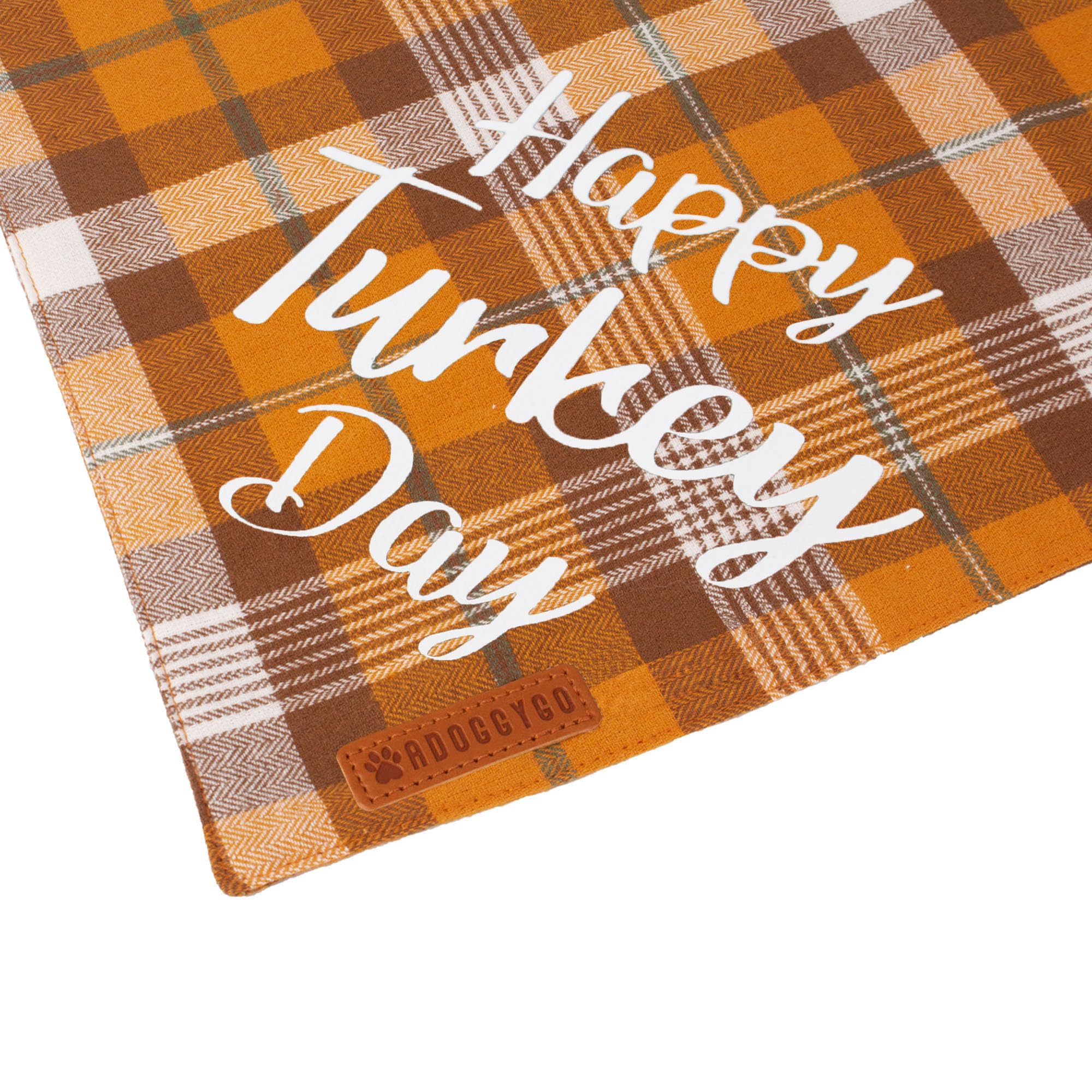 ADOGGYGO plaid holiday dog bandana versatile for daily wear and photoshoots