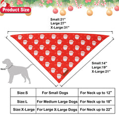 ADOGGYGO red Santa Reindeer print bandana adds holiday style for photos