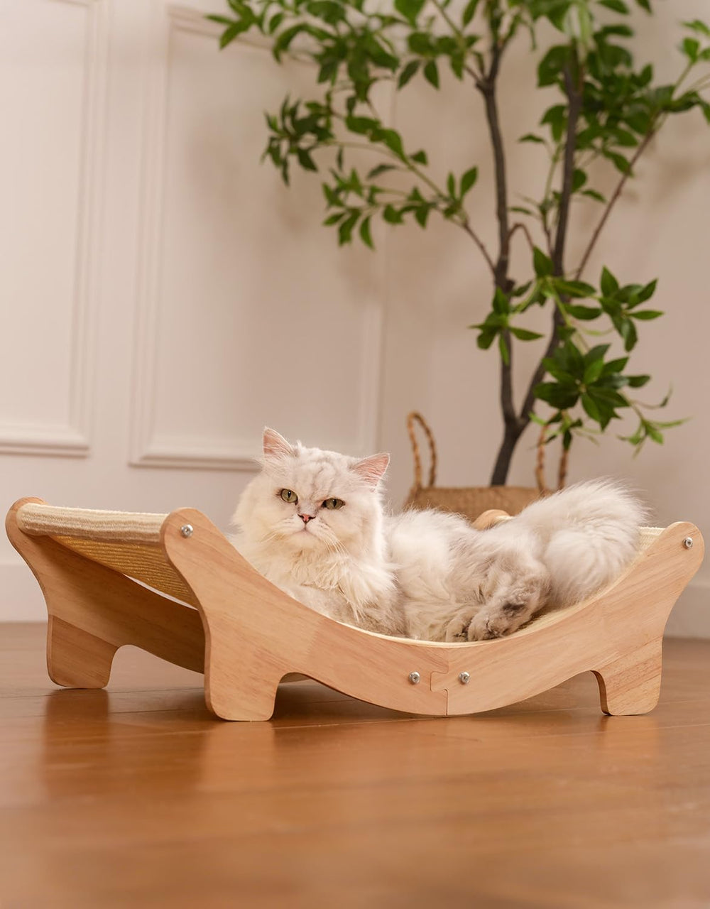 Adolug natural sisal scratcher bed showing two-in-one cat lounge and scratcher