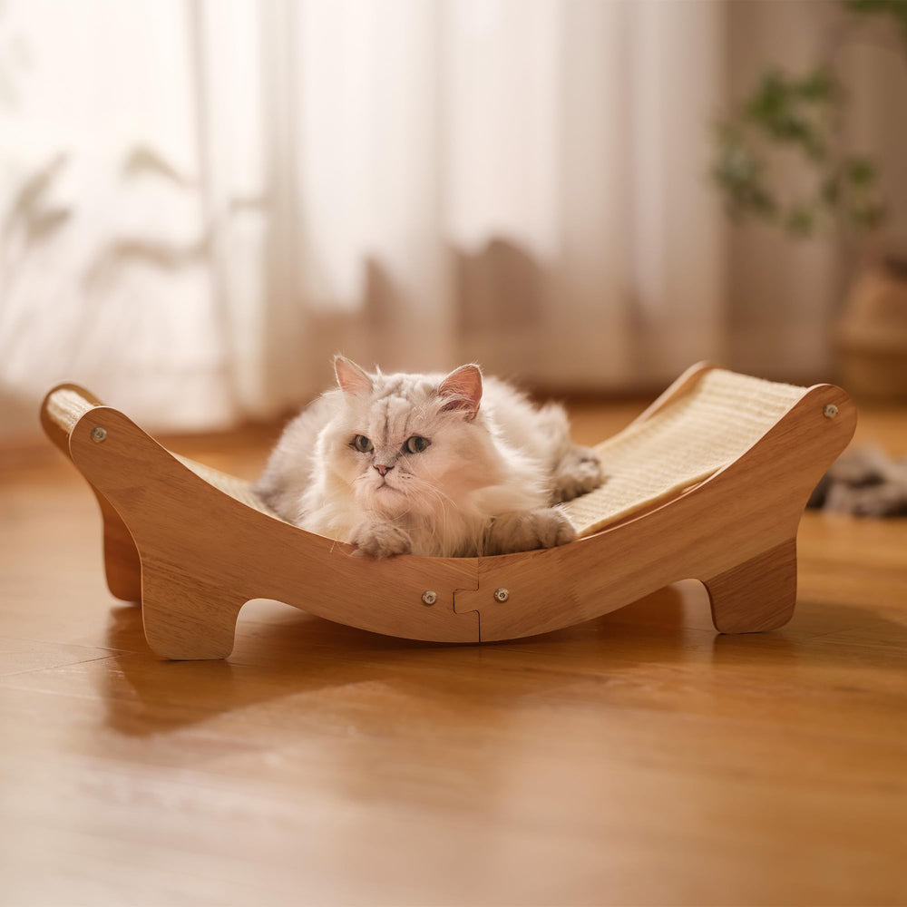 Adolug oak frame cat furniture highlighting durable wood and modern design