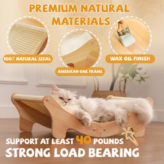 Adolug sisal scratcher hammock focusing on cozy resting and scratching