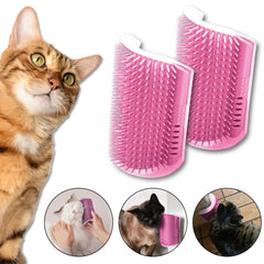 AdoPet silicone brush close-up pink highlights safe, gentle shedding massage