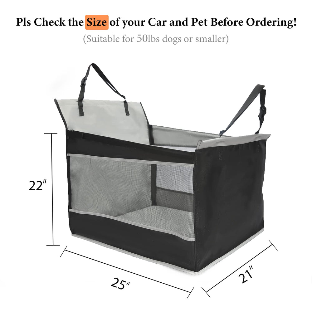 Adorepaw dog car seat large safety strap shows adjustable belt.