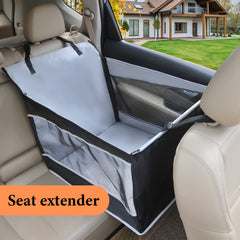 Adorepaw dog car seat large side view with breathable mesh improves airflow.