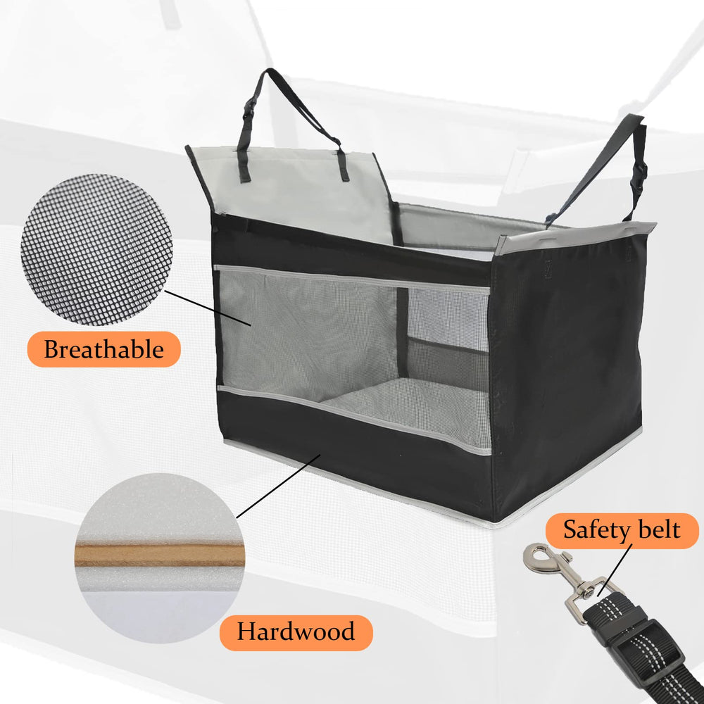 Adorepaw dog car seat large waterproof fabric protects your interior.