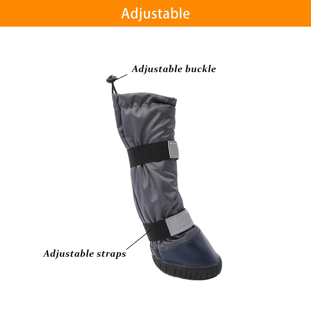 Adorepaw dog rain boots warm lining for chilly outdoor adventures