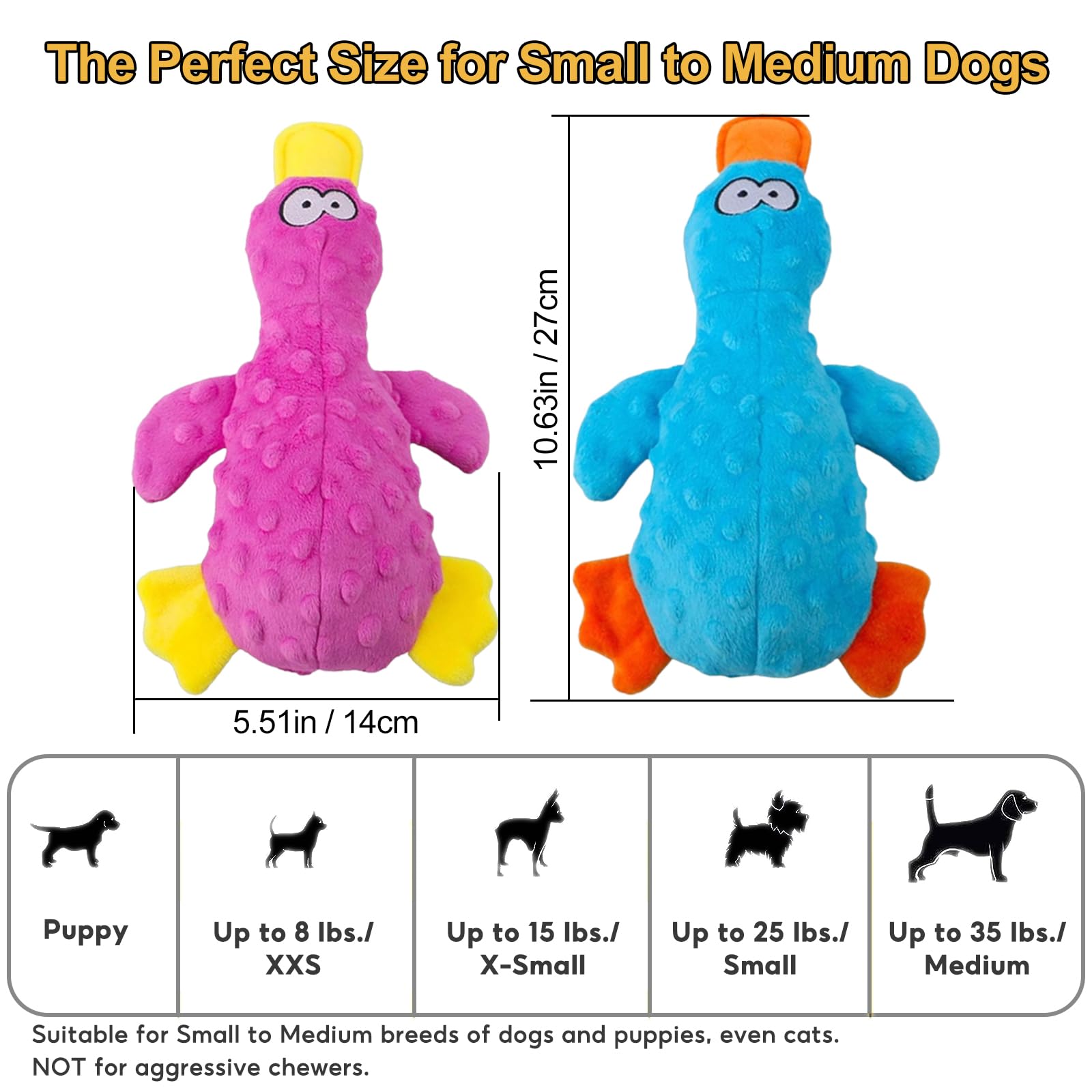 Adpartner plush squeaky duck enjoys gentle fetch and indoor playtime