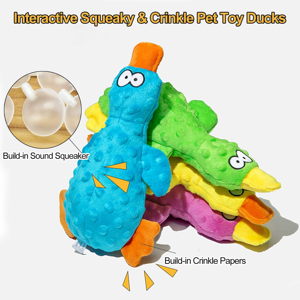 Adpartner plush squeaky duck textured surface boosts tactile engagement during chewing