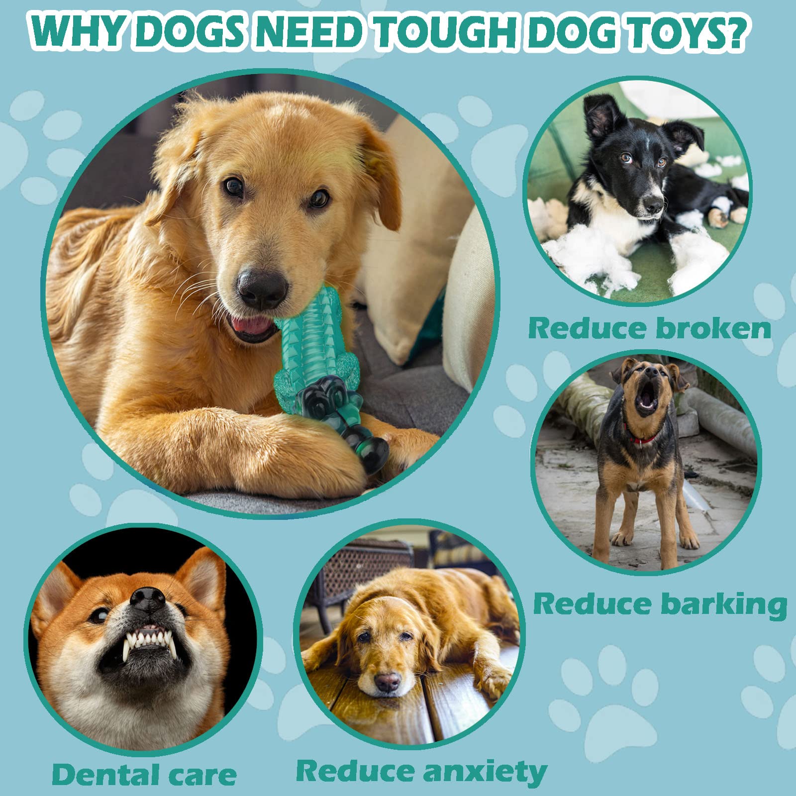 ADSDIA easy-clean dog toy simplifies cleanup after tough chews.