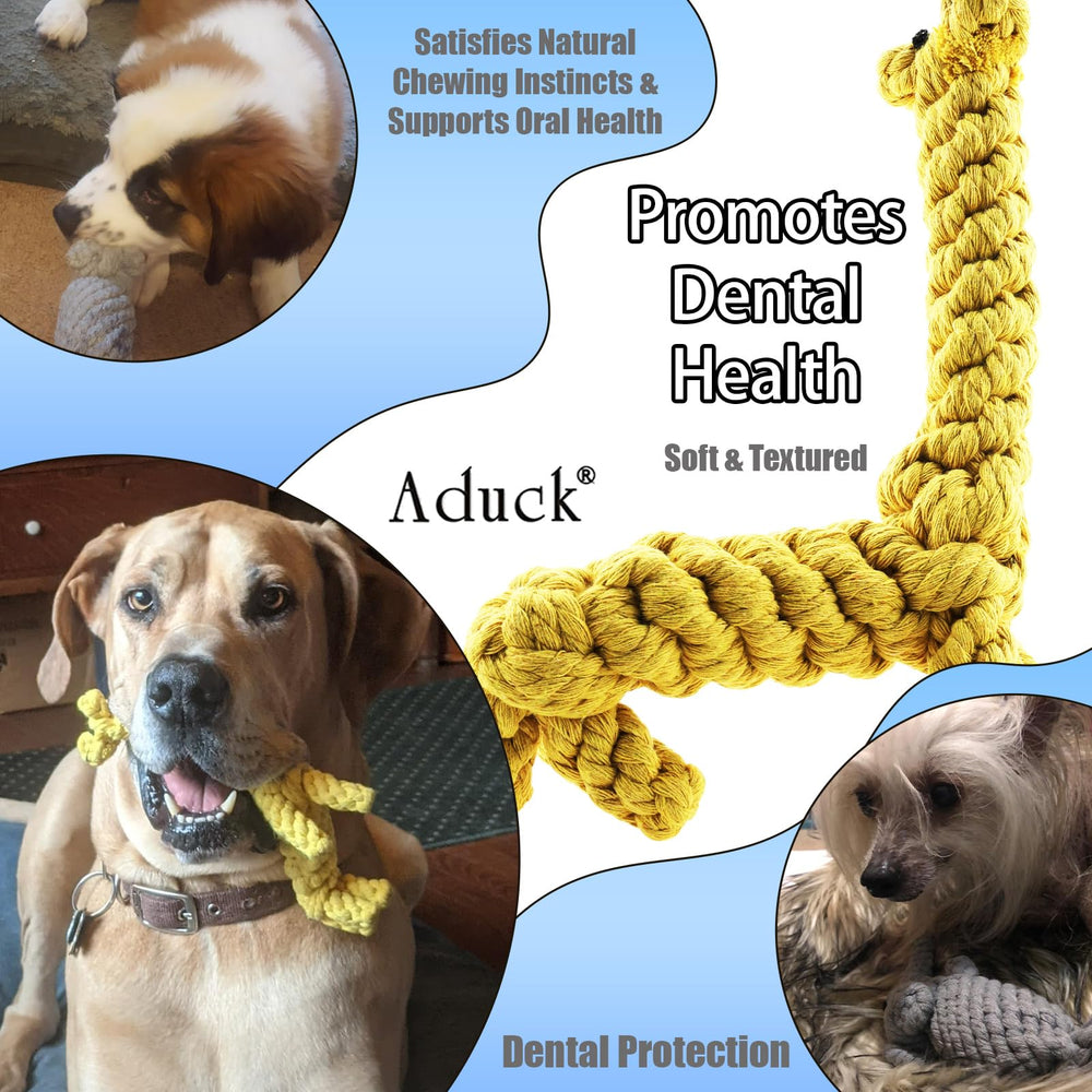 ADUCK cotton rope close-up highlights durable fibers for vigorous chewing