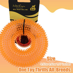 ADUCK donut ring toy dog playing fetch with bright orange color
