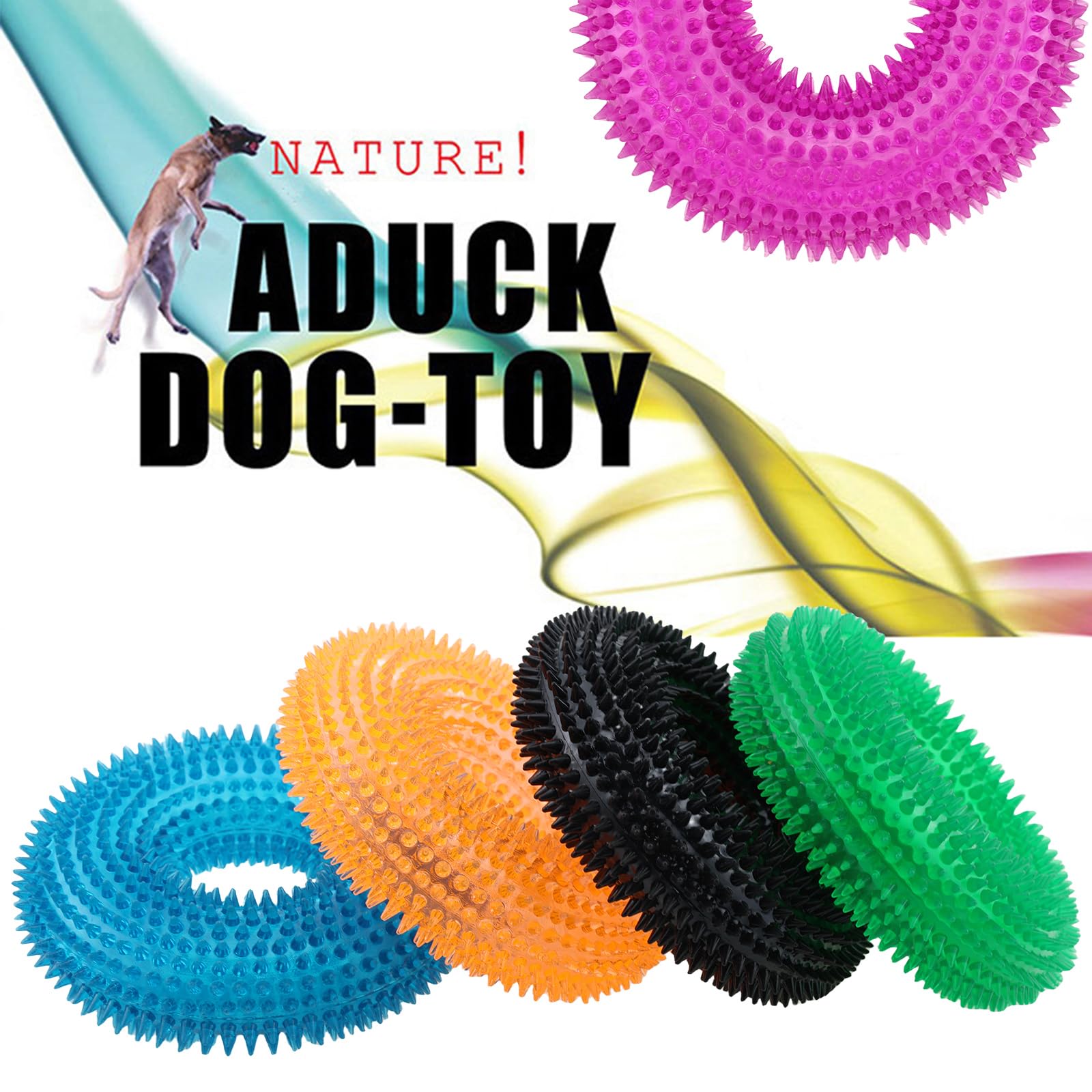 ADUCK donut ring toy non-toxic TPR material close-up
