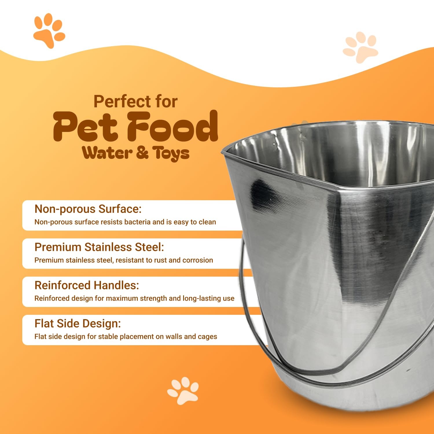Advance PET Products dishwasher-safe bucket ready for quick cleanup after meals.