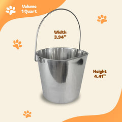 Advance Pet Products dishwasher-safe stainless steel pail cleans quickly for busy households.