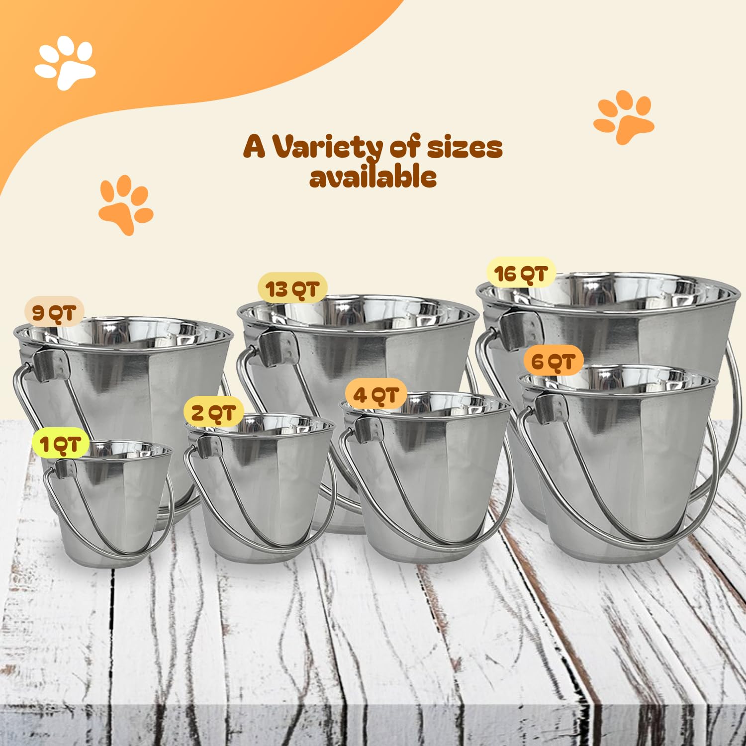 Advance PET Products multi-use bucket for food and water in kennels and cages.